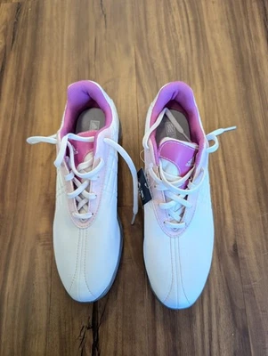 New Adidas Driver May Z Women Golf White Pink Golf Shoes Cleats 8US 675195 NWT - Image 1 of 4