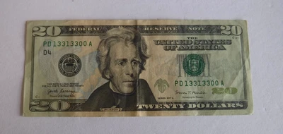 2007 A $20 FRN - Fancy Serial # PD 13313300 - Image 1 of 2