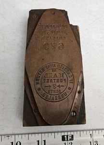 Vintage Letterpress Printing Block Palmer House Chicago Hotel Room Key Fob Rare - Picture 1 of 5