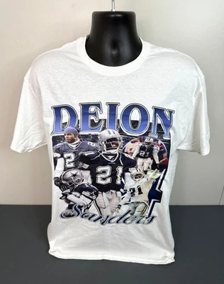 Camiseta Deion Sanders Vaqueros Estampado Grande Talla Grande Nueva Sin Etiquetas Foto 1 de 4