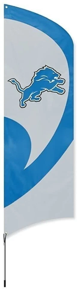 Detroit Lions Tall Team Flag Tailgating Flag Kit 8.5 x 2.5 pies con poste Foto 1 de 2