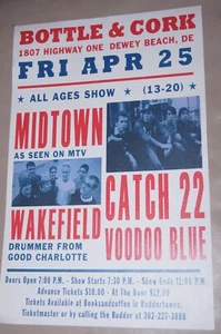 Midtown Wakefield Good Charlotte Catch 22 Pop Punk Ska Rock Band Poster VTG Y2K - Picture 1 of 4