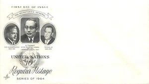 13. United Nations FDC 1964 - The Secretaires - General - Picture 1 of 2