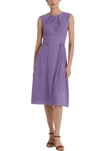 Lauren Ralph Lauren Womens Bubble Crepe Cap-Sleeve Dress 12 Wisteria - NWT $145 - Picture 1 of 3