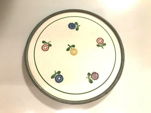 WMF JUGENDSTIL METAL edge ceramic trivet with flowers #2534 circa 1910 Germany - Picture 1 of 4