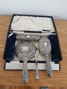 Silver Vintage Vanity set table set . - Picture 1 of 18