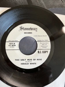 Herald White The Beginning / This Ugly Mug of Mine 7" 45 Stoneway WLP promo M- - Imagen 1 de 2