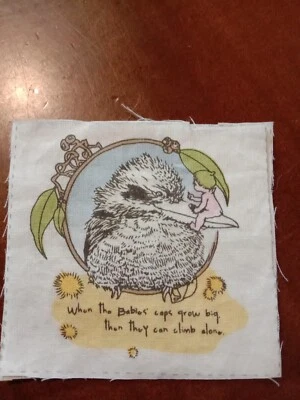 Vintage May Gibb Gum Nut Babies Fabric Patch - image 1 of 2