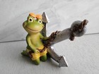Frosch Sammelfigur Froschtaucher mit Anker H 10cm Deko Figur Polyresin