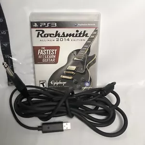 Rocksmith 2014 (Sony PlayStation 3 PS3) w/ Ubisoft USB Guitar Adapter - Tested - Picture 1 of 13
