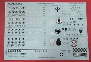 Horus Eresia Legione Astartes FOGLIO TRASFERIMENTO SQUADRA COMANDO - BITS - Foto 1 di 1