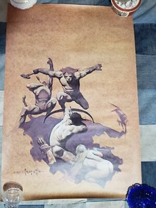 VINTAGE POSTER PRINT Frank Frazetta 1970s ORIGINAL Land of Terror (13) - Picture 1 of 9