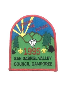Patch Vintage 1995 Boy Scout San Gabriel Valley Camporee Visioni del Futuro - Foto 1 di 3
