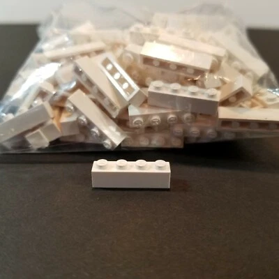 100 pcs LEGO MODULEX 4x1 White Brick Architecture Model Building Vintage - Image 1 of 3