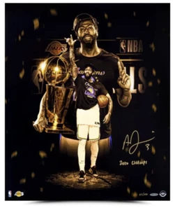 Anthony Davis Fotografia Autografata Lakers ""2020 Champs"" 20"" x 24"" UDA LE 100 - Foto 1 di 3