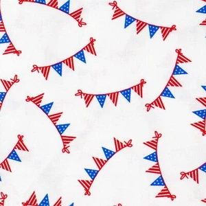 Holiday Essentials Americana Bunting Stacy Iest Hsu 20762 Cotton 15x44 Moda - Picture 1 of 3