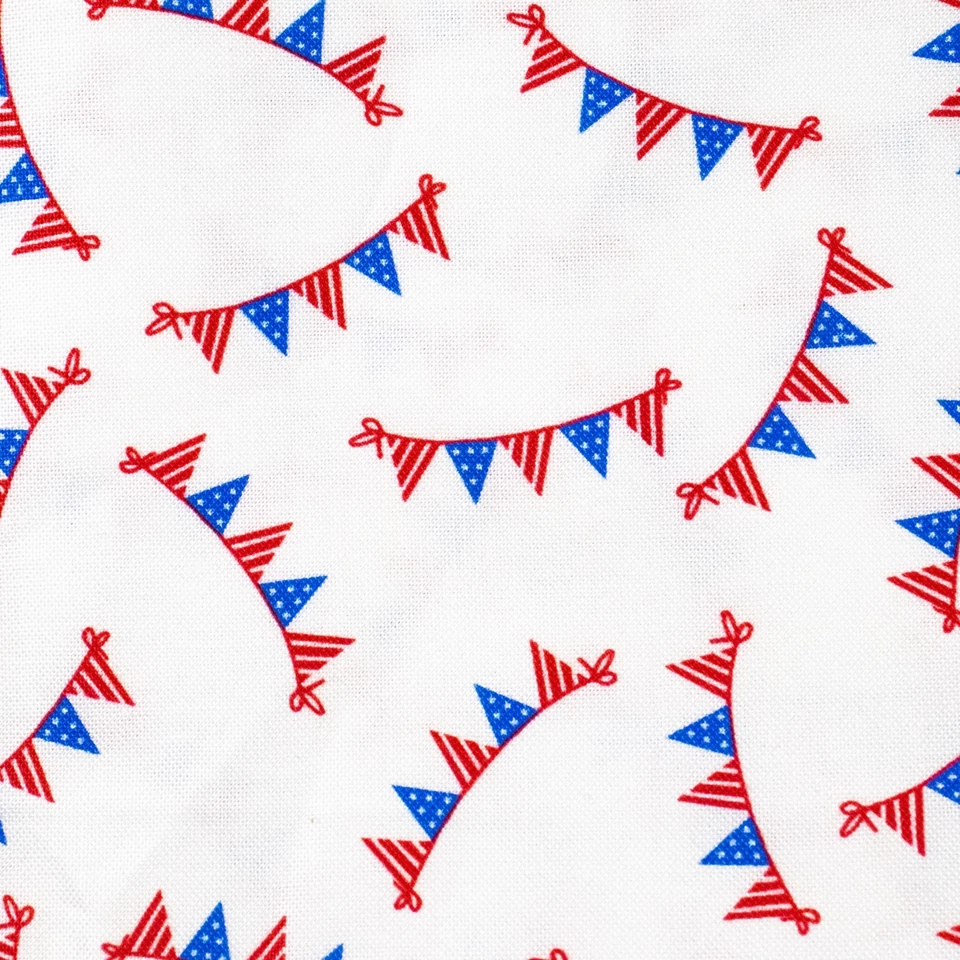 Holiday Essentials Americana Bunting Stacy Iest Hsu 20762 Cotton 15x44 Moda - Image 1 of 3
