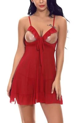 Sexy-Lencería Para Mujer Encaje Babydoll Sujetador Tanga Conjunto Prendas para Dormir Ropa Interior Prendas para dormir Foto 1 de 4
