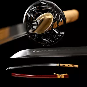 Hand Forge T10 Clay Tempered Japanese Samurai Katana Sword Real Hamon Full Tang - Picture 1 of 14