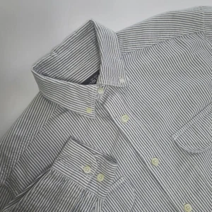 Woolrich Blue & White Striped Button Up Long Sleeve Shirt Men's M - Picture 1 of 8