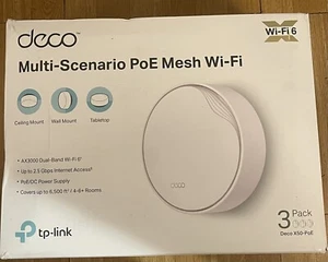 Red inalámbrica TP-Link Deco X50-PoE AX3000 malla para toda la casa Wi-Fi 6 (paquete de 3) - Imagen 1 de 10