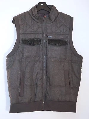 NUEVO CON ETIQUETAS $145 Chaleco Spinni Saks Fifth Avenue de Poliéster con Cremallera para Hombres, Gris Carbón, XL Foto 1 de 4