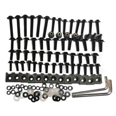 Fairing Screws Bolts Fastener Clips Kit Black Fit for Yamaha All Models&Years - Image 1 of 4