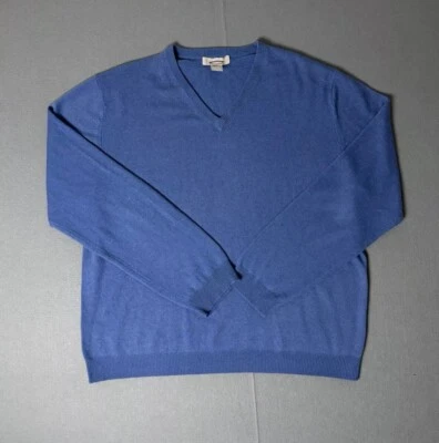 Suéter Pullover Stafford Executive Para Hombre 100% Cachemira Cuello en V Azul Claro XL Foto 1 de 4