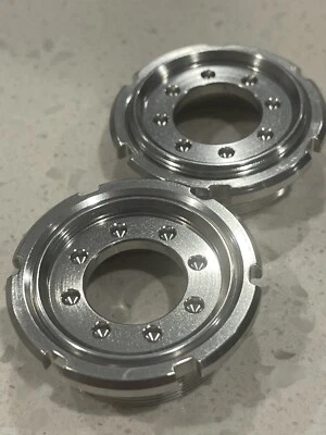 Aluminum Italian Bottom Bracket Cups  ITA Vintage Silver - Image 1 of 4