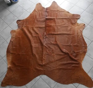 Super Nice Large Cowskin Cow Skin Plain Braun! 230 X 185 CM Almost 3, 8m ² - Picture 1 of 10