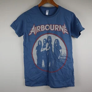 Airbourne Tshirt Blue Mens Size S Graphic Print Rock Band Tee Gildan Shirt - Bild 1 von 3