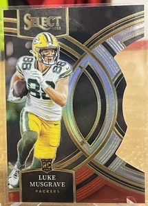 2023 Select Premier Red & Black Die Cut #166 Luke Musgrave Green Bay Packers - Picture 1 of 2