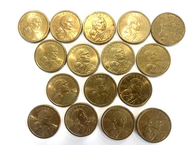 Lot of 16 Sacagawea Dollar Coins - Image 1 of 4