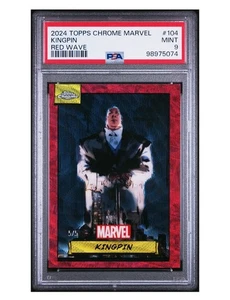 2024 Topps Chrome Marvel Kingpin Red 5/5 Bookend PSA 9 / POP of 1 & none higher - Picture 1 of 2