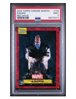 2024 Topps Chrome Marvel Kingpin Red 5/5 Bookend PSA 9 / POP of 1 & none higher - Image 1 of 2