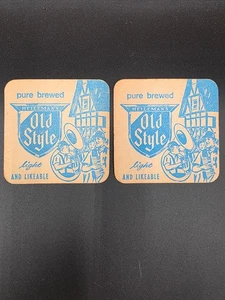 Vintage Set of 2 Heileman's Old Style/Special Export Beer Coasters - Picture 1 of 3