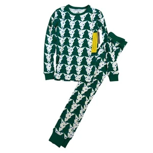 J.Crew Crewcuts Green Christmas Tree Pajamas - Size 12 - Picture 1 of 4