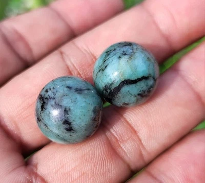 Esfera Esmeralda, 55 cts Piedras Preciosas Esmeralda Esfera Reiki, Piedra Esmeralda, Foto 1 de 4