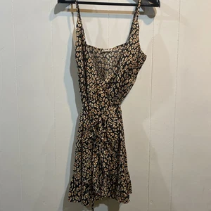 FREE PEOPLE INTIMATELY ALL MY LOVE CHEETAH MINI SLIP WRAP DRESS - Picture 1 of 5