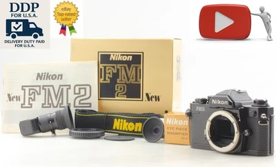 SN 774xxx [ESTADO PERFEITO DG-2 DR-3 & Caixa] Nova Câmera de Filme Preta Nikon FM2 FM2N Do Japão - Imagem 1 de 4