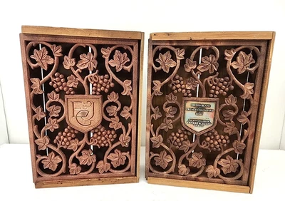 2 cajas de vino de madera vintage Ernest & Julio Gallo talladas vid - Chenin Blanc Foto 1 de 4