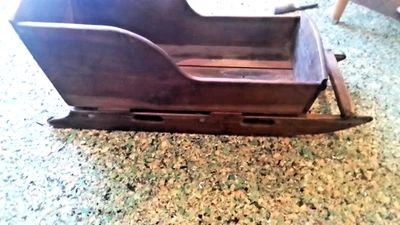 Trineo de madera antiguo/vintage para niños de 36"' hecho a mano con corredores de metal Foto 1 de 4