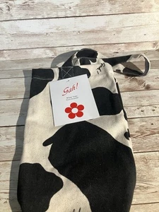 Bolso de Mano Lisa Says Gah Wine - Estampado Vaca Negro y Marfil Nuevo - Imagen 1 de 4