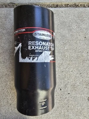 Punta Spectre Exaust negra redonda de acero inoxidable para Universal 22361 Foto 1 de 4