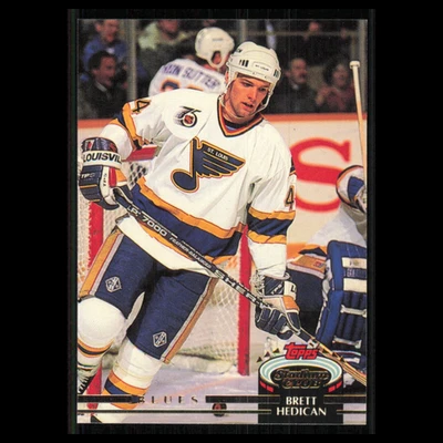 Bret Hedican Rookie #203 1992 Stadium Club St. Louis Blues Hockey Card NHL NM - Image 1 of 3