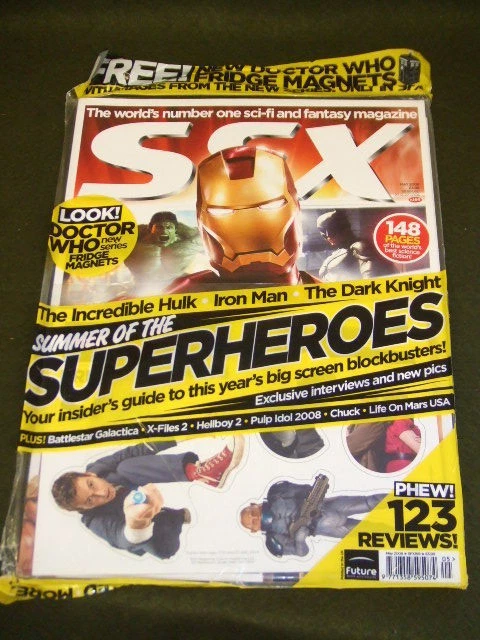 SFX #169 - SUPERHEROES - MAY 2008 - BNIP - WITH DR WHO FRIDGE MAGNETS - Image 1 of 1