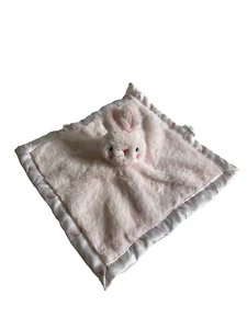 Parents Choice Walmart Pink Bunny Rabbit Lovey Baby Blanket Satin Rainbow - Picture 1 of 7