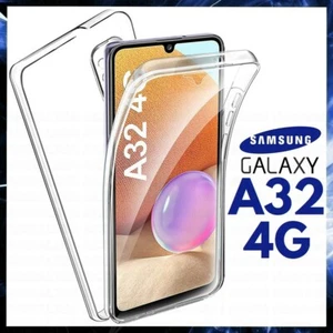 COVER 360 PER SAMSUNG GALAXY A32 4G CUSTODIA FRONTE RETRO TRASPARENTE IN TPU - Zdjęcie 1 z 12