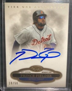 PRINCE FIELDER | 2013 Topps Tier One Autographs /50 | Detroit Tigers