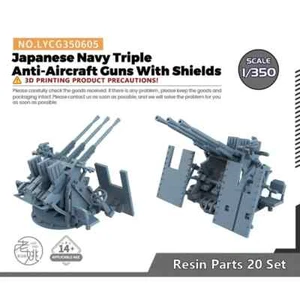 LYCG350605 1/350 Actualización Armada Japonesa Triple Armas Antiaéreas Con Escudos - Imagen 1 de 3